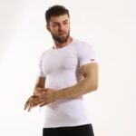 ⁦تيشيرت داخلي بأكمام قصيرة ورقبة دائرية للرجال من قطونيل⁩ - الصورة ⁦2⁩