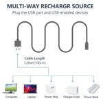 ⁦كابل شحن مغناطيسي لساعة 3 اكتيف، باند 8، باند 2 – شاحن USB 1 م، لون أسود⁩ - الصورة ⁦7⁩