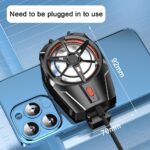 ⁦مبرد تحكم للألعاب من بيريري، متوافق مع الهواتف الذكية، يتصل عبر USB، متوافق مع نظام أندرويد، بتصميم مريح مع مشبك تلسكوبي، باللون المحمر الميتاليك⁩ - الصورة ⁦2⁩
