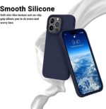 ⁦AWH Basic Case Heavy Duty Luxury Designed for iPhone 14 Pro Max Case, Silicone Shockproof Slim Thin Phone Case for iPhone 14 Pro Max 6.7 inch (Midnight Blue)⁩ - الصورة ⁦6⁩