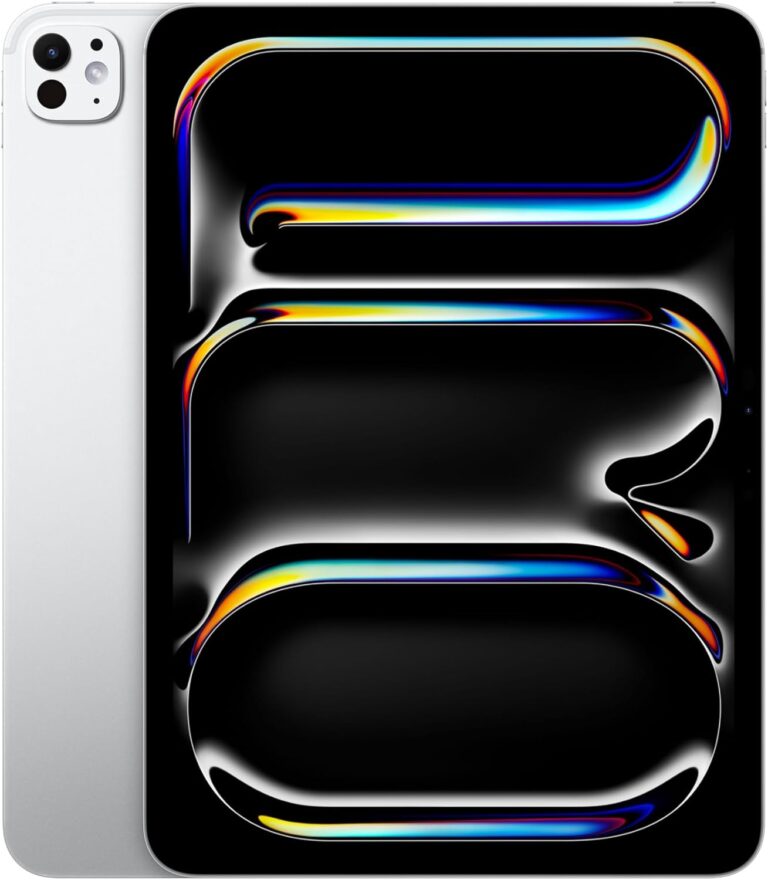 Apple iPad Pro 11-inch (M4): Ultra Retina XDR display, 1TB, Landscape 12MP Front Camera/12MP Back Camera, LiDAR scanner, Wi-Fi 6E, Face ID, All-Day Battery Life, Standard glass - Silver