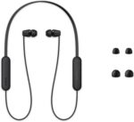 ⁦سماعة WI-C100-B بلوتوث لاسلكية داخل الاذن WI-C100 مع ميكروفون مدمج من سوني، اسود أسود⁩ - الصورة ⁦4⁩