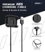 ⁦شاحن متوافق مع ساعة شاومي مي لايت / ريدمي ووتش قاعدة شحن محمولة سلك كابل بمنفذ USB بطول 1 متر من دلـع موبايلك اسود⁩ - الصورة ⁦4⁩