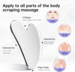 ⁦Stainless Steel Gua Sha - Metal Gua Sha, Gua Sha Facial Tools Stainless Steel, Face Body Treatment, Reduce Puffiness, Lymphatic Drainage, Facial Tension⁩ - الصورة ⁦3⁩