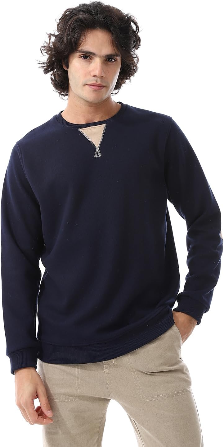 Andora mens Round Collar Slip On Kashmir Sweatshirt