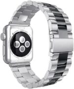⁦Band Compatible with Apple Watch 38mm 42mm Stainless Steel Wristband Metal Buckle Clasp iWatch 40mm 44mm Strap Replacement Bracelet for Apple Watch Series 4/3/2/1 Sports Edition⁩ - الصورة ⁦3⁩