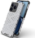⁦جراب متوافق مع ريلمى Note 60 4G ، - غطاء مزدوج الحماية مصقول مقاوم للصدمات مع حماية للكاميرا - غطاء واقي مضاد للخدش شديد التحمل مقاوم للانزلاق من Graby Shop - حواف سوداء خلفية خلية النحل الشفافة⁩ - الصورة ⁦2⁩