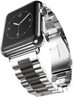 ⁦Band Compatible with Apple Watch 38mm 42mm Stainless Steel Wristband Metal Buckle Clasp iWatch 40mm 44mm Strap Replacement Bracelet for Apple Watch Series 4/3/2/1 Sports Edition⁩ - الصورة ⁦2⁩