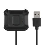 شاحن متوافق مع ساعة شاومي مي لايت / ريدمي ووتش قاعدة شحن محمولة سلك كابل بمنفذ USB بطول 1 متر من دلـع موبايلك اسود