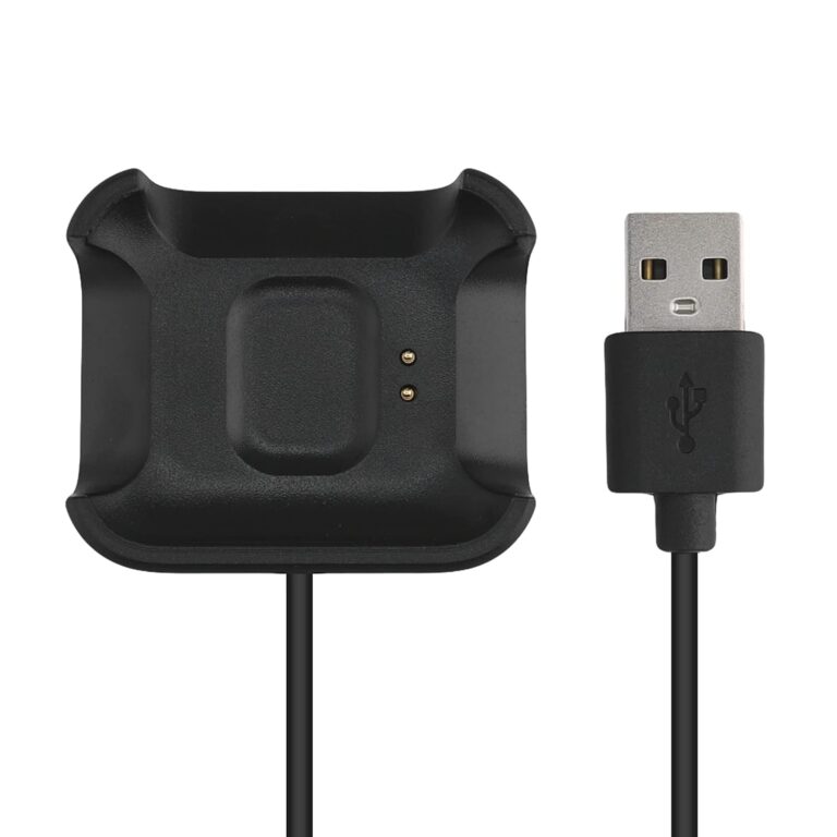 شاحن متوافق مع ساعة شاومي مي لايت / ريدمي ووتش قاعدة شحن محمولة سلك كابل بمنفذ USB بطول 1 متر من دلـع موبايلك اسود