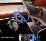 ⁦حامل موبايل للسياره مغناطيسي دوار 360 درجة،بقاعدة لاصقة، معدني، تصميم قابل للطي والتعديل،بقاعدة شفط بدون استخدام اليدين،حامل موبايل للسيارة بحجم الجيب متوافق مع جميع الموبايلات وجميع موديلات السيارات⁩ - الصورة ⁦3⁩