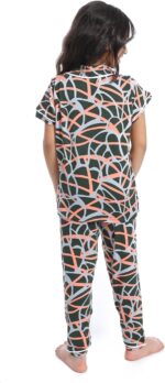 ⁦CAESAR Girls CAESAR Girls' multi-colored pajamas with buttons on the front CAESAR Girls' multi-colored pajamas with buttons on the front⁩ - الصورة ⁦3⁩