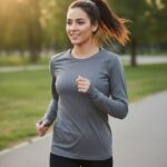 بلوزة رياضية بأكمام طويلة للنساء ماصة للرطوبة للتمارين الرياضية والجري واليوجا واللياقة البدنية من اجيال