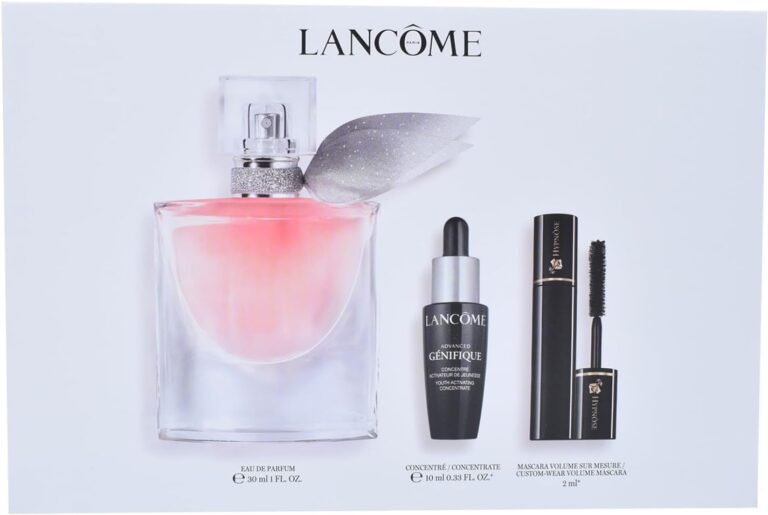 عطر او دو بارفان لا في اي بيل 30 مل + سيروم جينيفيك ادفانسد 10 مل + ماسكارا هيبنوز من لانكوم
