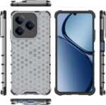 ⁦جراب متوافق مع ريلمى Note 60 4G ، - غطاء مزدوج الحماية مصقول مقاوم للصدمات مع حماية للكاميرا - غطاء واقي مضاد للخدش شديد التحمل مقاوم للانزلاق من Graby Shop - حواف سوداء خلفية خلية النحل الشفافة⁩ - الصورة ⁦3⁩