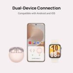 ⁦HUAWEI FreeBuds 7i Wireless Earbuds, Intelligent Active Noise Cancellation 4.0, Unlimited Spatial Audio, iOS and Android, Stable Clear Calls, 4 Ear Tips for Comfitable fit, Fast Charging, Black⁩ - الصورة ⁦5⁩