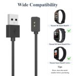 ⁦كابل شحن مغناطيسي لساعة 3 اكتيف، باند 8، باند 2 – شاحن USB 1 م، لون أسود⁩ - الصورة ⁦6⁩