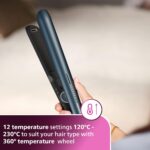 ⁦مكواة فرد الشعر BHS732/10، عناية أيونية معدنية لتقليل تلف الاشعة فوق البنفسجية، تقنية ثيرموشيلد، ألواح غنية بزيت الأرجان، عناية أيونية للشعر الخالي من التجعد وناعم ولامع (موديل جديد) من فيليبس⁩ - الصورة ⁦7⁩