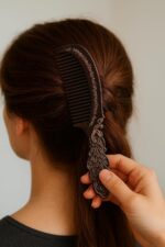 ⁦مشط الطاووس النحاسي – أناقة محفورة بآية قرآنية⁩ - الصورة ⁦5⁩