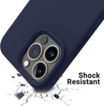 ⁦AWH Basic Case Heavy Duty Luxury Designed for iPhone 14 Pro Max Case, Silicone Shockproof Slim Thin Phone Case for iPhone 14 Pro Max 6.7 inch (Midnight Blue)⁩ - الصورة ⁦2⁩