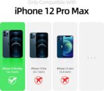 ⁦for iPhone12Pro Max Case,Silicone Shockproof Protector Case, [2 Screen Protectors + 1 Camera Lens Protector],Soft Anti-Scratch Microfiber Lining,6.7- Inch (Midnight Black)⁩ - الصورة ⁦7⁩