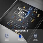 ⁦شاحن مزدوج - شريحة اصلية معتمدة من ام اف اي - 20 واط مع كيبل USB PD 3 - شاحن متوافق مع ايفون 11 و12 و13 و14 وX XS وبرو ماكس بلس⁩ - الصورة ⁦3⁩