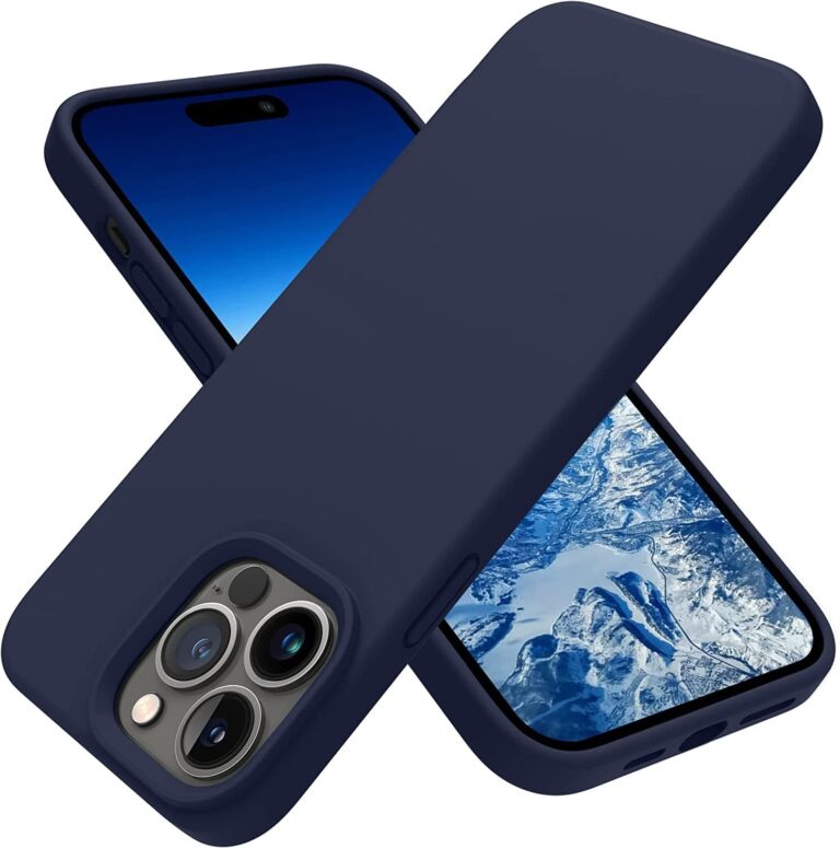 AWH Basic Case Heavy Duty Luxury Designed for iPhone 14 Pro Max Case, Silicone Shockproof Slim Thin Phone Case for iPhone 14 Pro Max 6.7 inch (Midnight Blue)