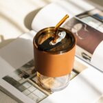 ⁦كوب قهوة من ميكسونيك بمقبض جلدي مع ماصة وكوب ومقبض زجاجة زجاجية شفاطة شرب للبالغين غطاء وشفاطة متعدد الألوان 2⁩ - الصورة ⁦8⁩