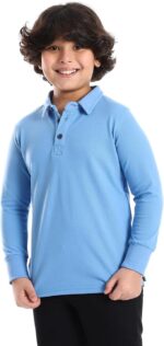 ⁦CAESAR Unisex School Basics Long Sleeve Polo Shirt (pack of 1)⁩ - الصورة ⁦2⁩