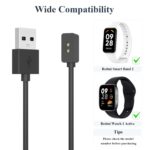 ⁦كابل شحن مغناطيسي لساعة 3 اكتيف، باند 8، باند 2 – شاحن USB 1 م، لون أسود⁩ - الصورة ⁦5⁩