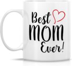 ⁦Retreez Funny Mug - Best Mom Ever 11 Oz Ceramic Coffee Mugs - Funny, Sarcasm, Sarcastic, Motivational, Inspirational birthday gifts for mom, mum, mama, mother, mother's day gift⁩ - الصورة ⁦2⁩