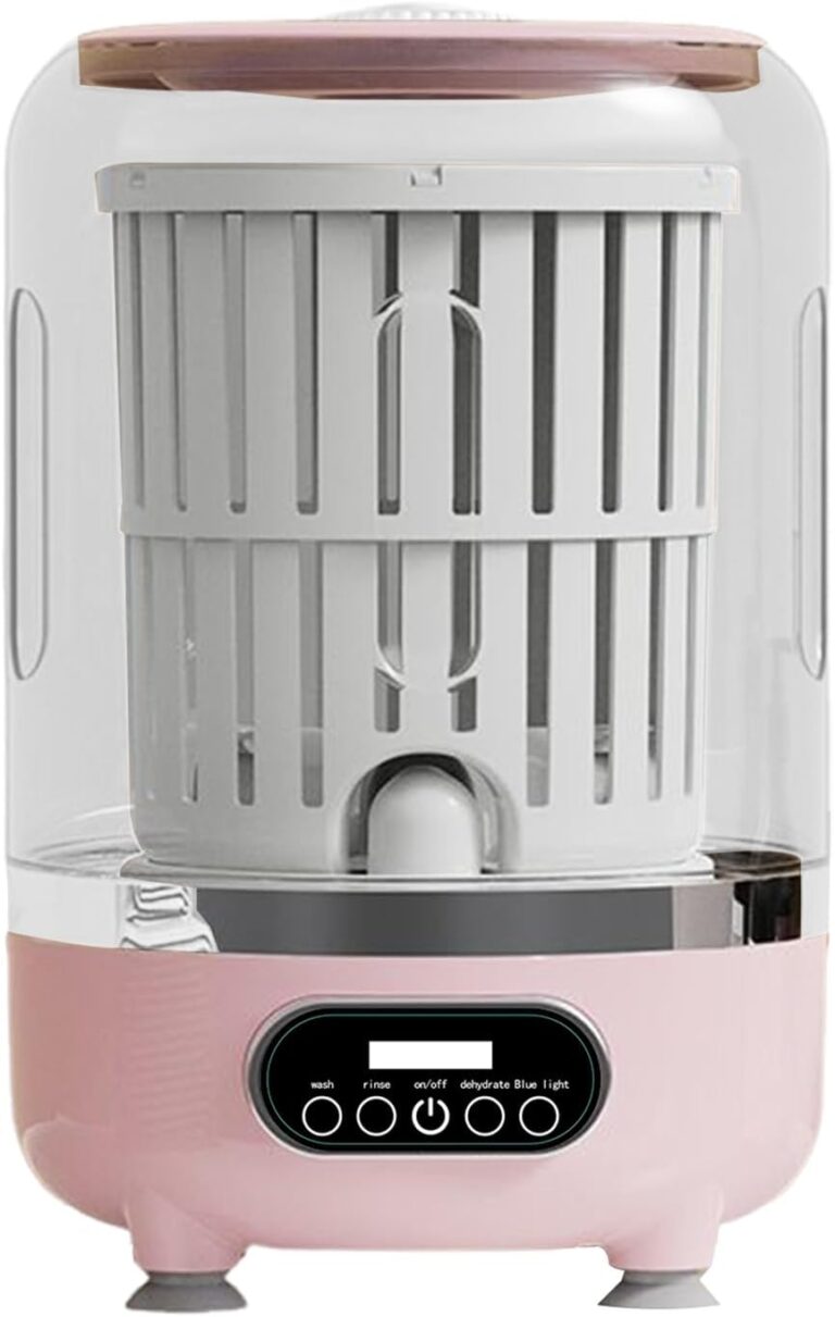 Mini Washing Machine,3L Rechargeable with Rotate Basket - Travel Small Washing Machine for Bras,for Apartment Dorm Hotel Pet Bedding Swimsuit T-Shirt Underclothes Socks