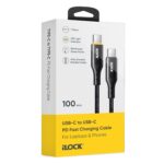كابل شحن سريع 100 وات USB-C الى نوع C | كابل مضفر | مؤشر LED من اي لوك