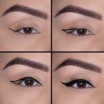 ⁦قلم كحل سائل مع غطاء مزين، تصميم فاخر بلمسات ذهبية، مع حبيبات جليتر (اسود)⁩ - الصورة ⁦2⁩