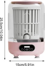 ⁦Mini Washing Machine,3L Rechargeable with Rotate Basket - Travel Small Washing Machine for Bras,for Apartment Dorm Hotel Pet Bedding Swimsuit T-Shirt Underclothes Socks⁩ - الصورة ⁦4⁩