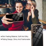 Case for Samsung Galaxy A24 4G Case, Soft TPU Silicone Protective Cover with Shockproof Design, Fashionable Case with Galvanized Design for Girls and Women Black - الصورة 6