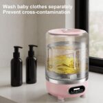⁦Mini Washing Machine,3L Rechargeable with Rotate Basket - Travel Small Washing Machine for Bras,for Apartment Dorm Hotel Pet Bedding Swimsuit T-Shirt Underclothes Socks⁩ - الصورة ⁦2⁩