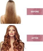 ⁦توكة إزالة تجعيد الشعر بدون حرارة للشعر الطويل بتصميم شريط ستان وبكرات شعر من الفوم الناعم يمكنك النوم بها طوال الليل (بلون بينك)⁩ - الصورة ⁦5⁩
