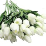 10 pieces mini tulip Artificial flower (white)