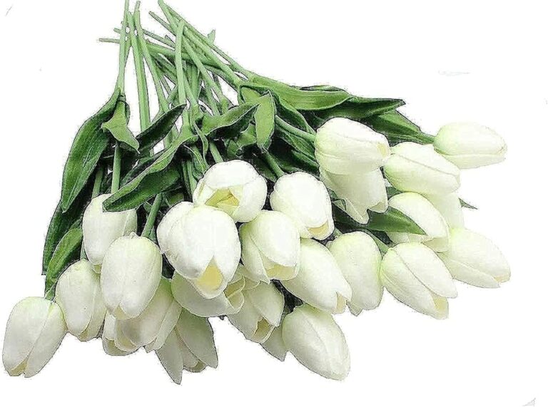 10 pieces mini tulip Artificial flower (white)