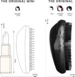 ⁦فرشاة تانجل تيزر الأصلية لتسليك الشعر - # بانثر اسود (للشعر الرطب والجاف)⁩ - الصورة ⁦7⁩