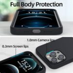 ⁦for iPhone12Pro Max Case,Silicone Shockproof Protector Case, [2 Screen Protectors + 1 Camera Lens Protector],Soft Anti-Scratch Microfiber Lining,6.7- Inch (Midnight Black)⁩ - الصورة ⁦3⁩