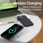 ⁦for iPhone12Pro Max Case,Silicone Shockproof Protector Case, [2 Screen Protectors + 1 Camera Lens Protector],Soft Anti-Scratch Microfiber Lining,6.7- Inch (Midnight Black)⁩ - الصورة ⁦2⁩