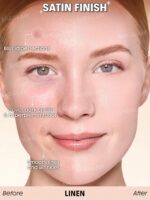 ⁦sheglam Skin Sync Satin Foundation Linen⁩ - الصورة ⁦2⁩