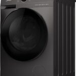 غسالة من ميديا موديل إم إف200W90B/تي تي بتحميل أمامي سعة 9 كيلوجرام باللون الفضي مع وظيفة البخار والتنظيف الأوتوماتيكي والغسيل السريع