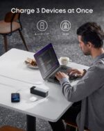 باور بانك من أنكر ببطارية ليثيوم أيون سعة 24000 مللي أمبير مع منفذ USB تايب C وشاشة ذكية للهواتف و اللابتوب متعدد الألوان - الصورة 6