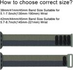 ⁦Nylon Sport Loop Bands Compatible with Apple Watch Band 38mm 40mm 41mm for Women Men, Stretchy Elastic Braided Replacement Straps for iWatch Series 6 7 5 4 3 2 1 SE，Storm Black⁩ - الصورة ⁦4⁩