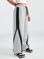 ⁦Miza Wide Leg Women's Sweatpants - Summer Milton Lycra Anti-Pilling Side Pocket, Comfortable and Stylish Fit⁩ - الصورة ⁦4⁩