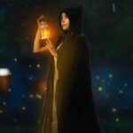 ⁦رداء بغطاء للرأس من جوكبين مخملي طويل للهالوين جيدي العصور الوسطى للحفلات التنكرية مصاص الدماء الشيطان حاصد الأرقام الساحر الفارس أسود للأطفال والبالغين قطيفة⁩ - الصورة ⁦6⁩