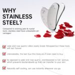 ⁦Stainless Steel Gua Sha - Metal Gua Sha, Gua Sha Facial Tools Stainless Steel, Face Body Treatment, Reduce Puffiness, Lymphatic Drainage, Facial Tension⁩ - الصورة ⁦8⁩